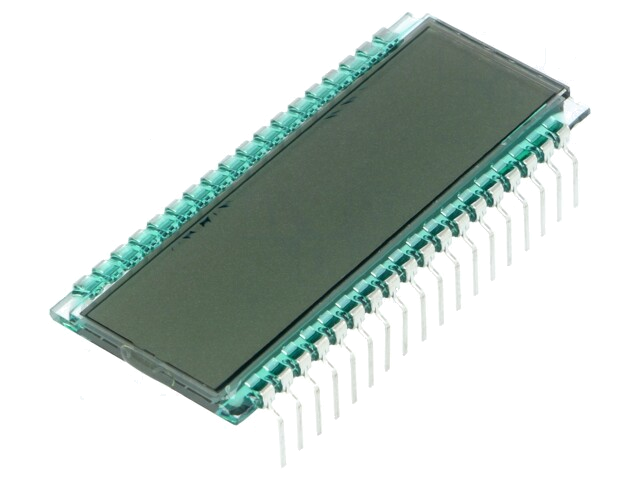 Display: LCD; 14-segment; STN Positive; A.cijfers: 8; 52x22x1,1mm Display: LCD; 14-segment; STN Positive; A.cijfers: 8; 52x22x1,1mm